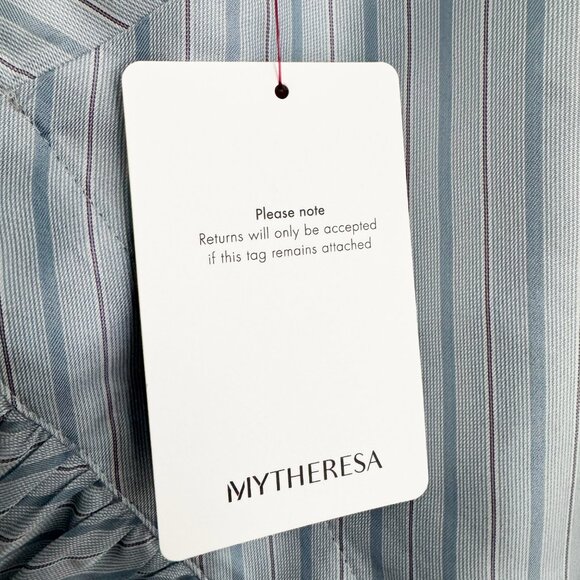 NWT Noir Kei Ninomiya Blue stripes pinafore dress, Size Large - Picture 10 of 13